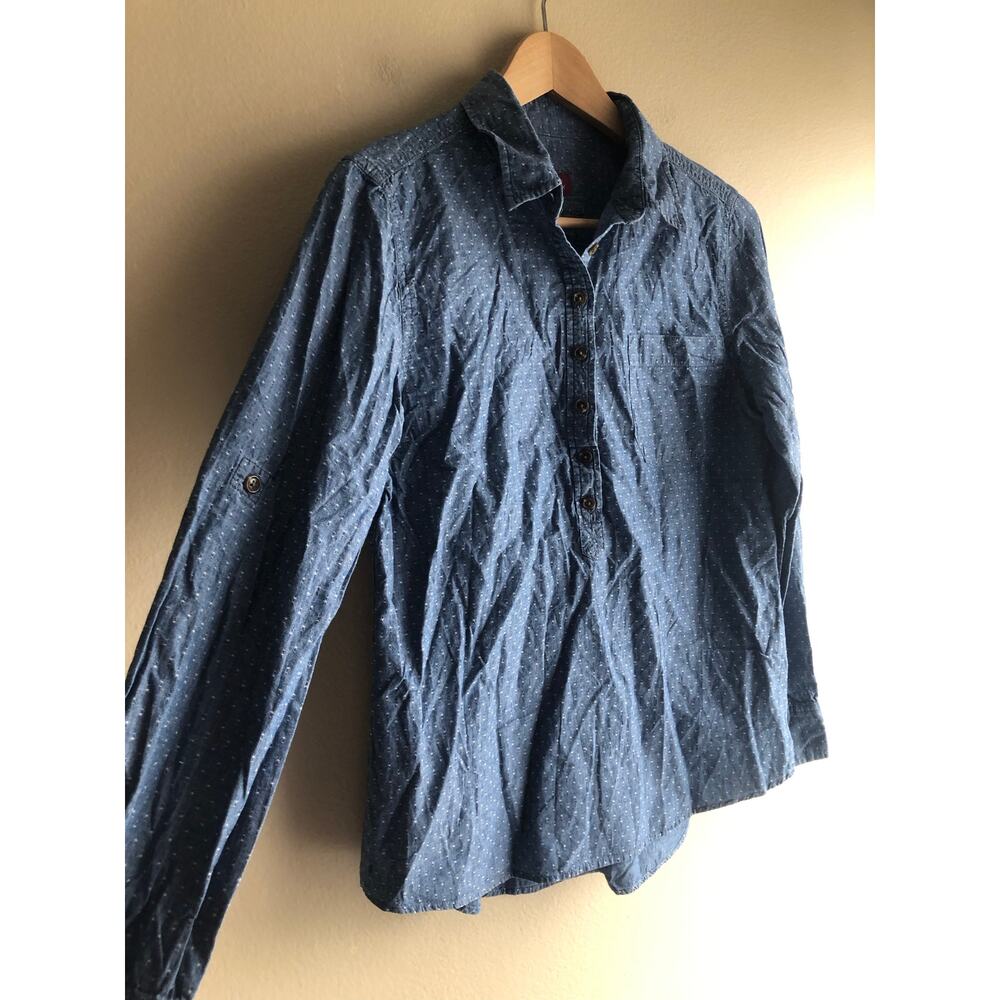 Jachs Girlfriend Women Blue Button Shirt Size Small - Picture 3 of 8